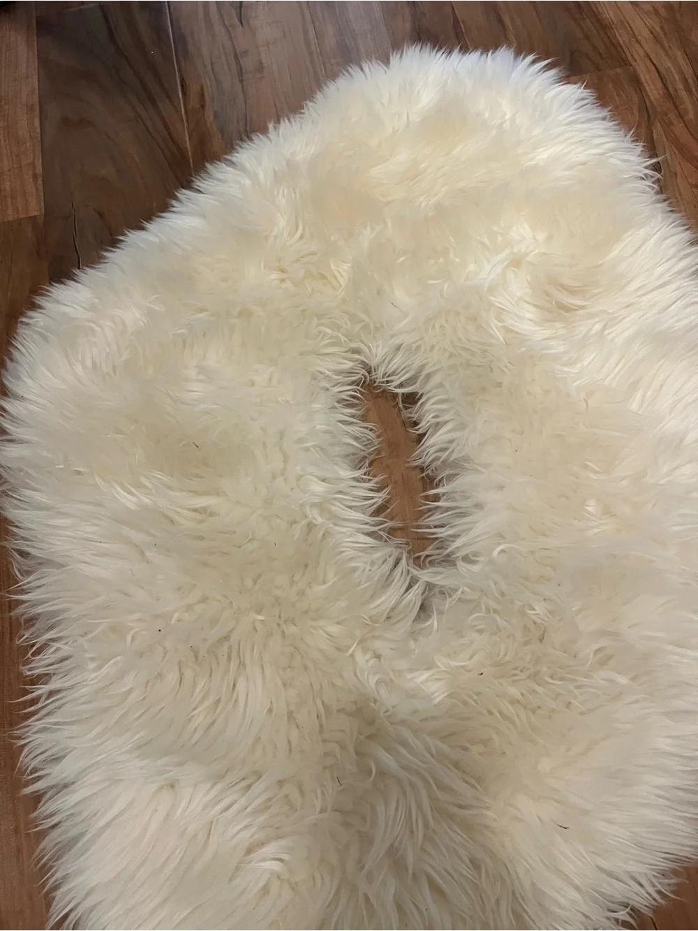 Palace x UGG Cream Sheepskin Fur Throw Rug
